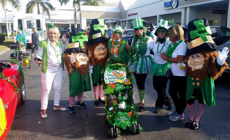 st patricks day parade-fmb community foundation-members dressed up
